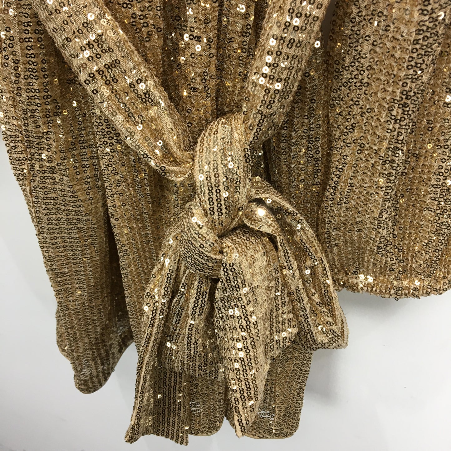 Forever New Gold Sequin Long Sleeve One-Shoulder Mini Dress Ladies Size AU 8