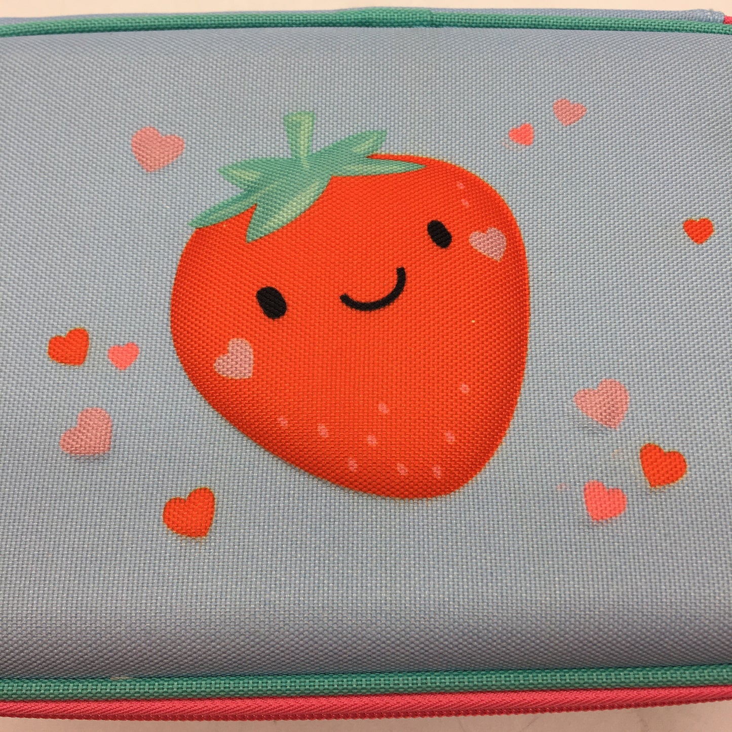 2 Pack Studymate Blue Strawberry Heart Themed Insulated Lunch Bag NEW