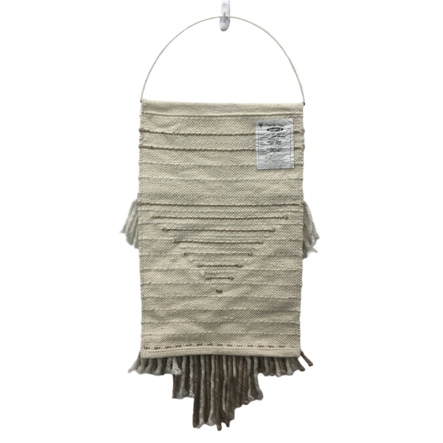 Target 2 Pack Neutral Toned Textured Fibre Wall Hangings On Metal Loops NEW