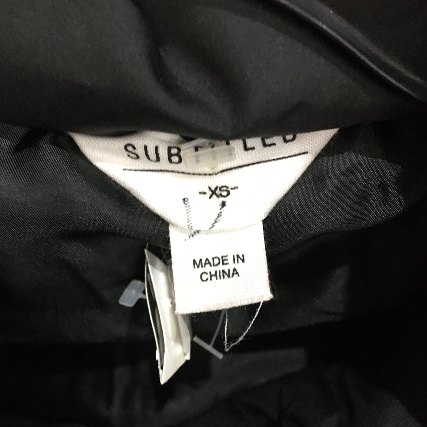 Subtitled Black Longline Casey Classic Fit Puffer Vest Mens Size XS NEW