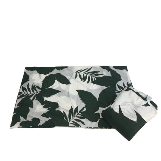 Target Home Green White Solis Abstract Leaf Cotton Quilt Cover Set QUEEN NEW