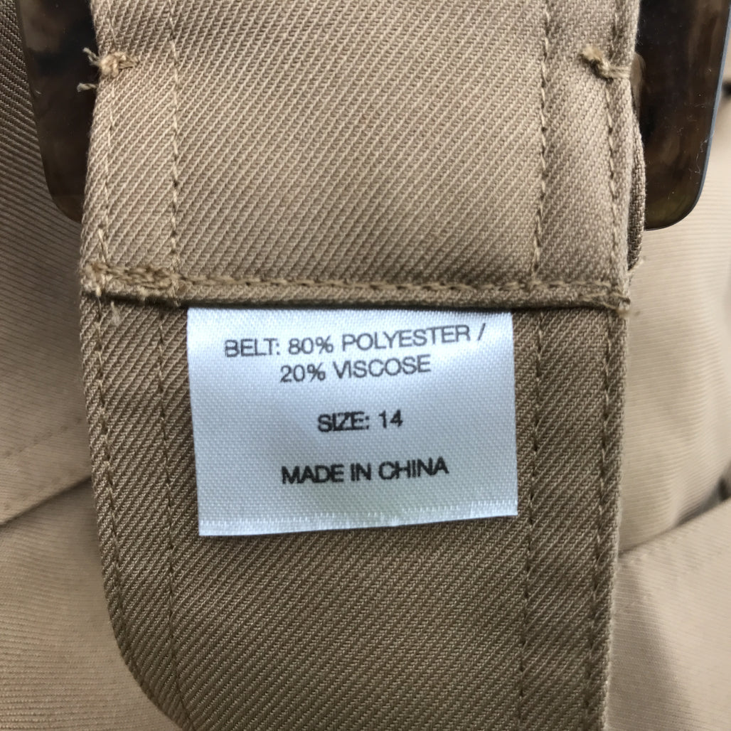 Jacqui.E Tara Belted Beige Trench Coat Ladies Size AU 14 NEW