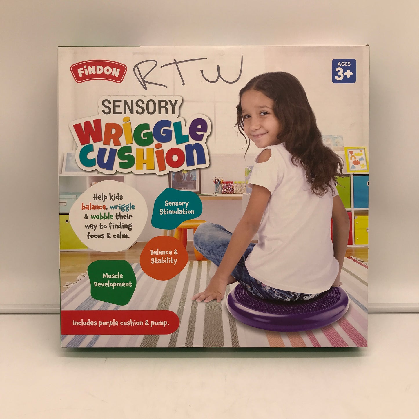 Findon Sensory Wriggle Balance and Wobble 32cm Cushion in Purple NEW