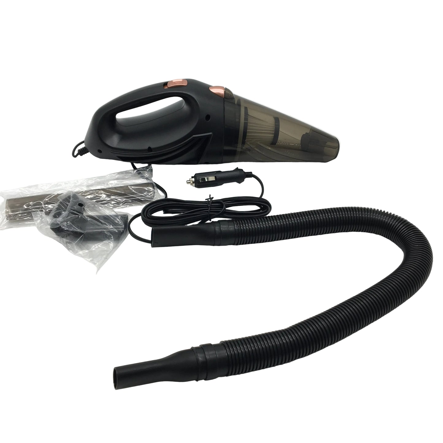 Model 2001 Wet and Dry 12V Corded Black Car Vacuum Cleaner with Accessories NEW