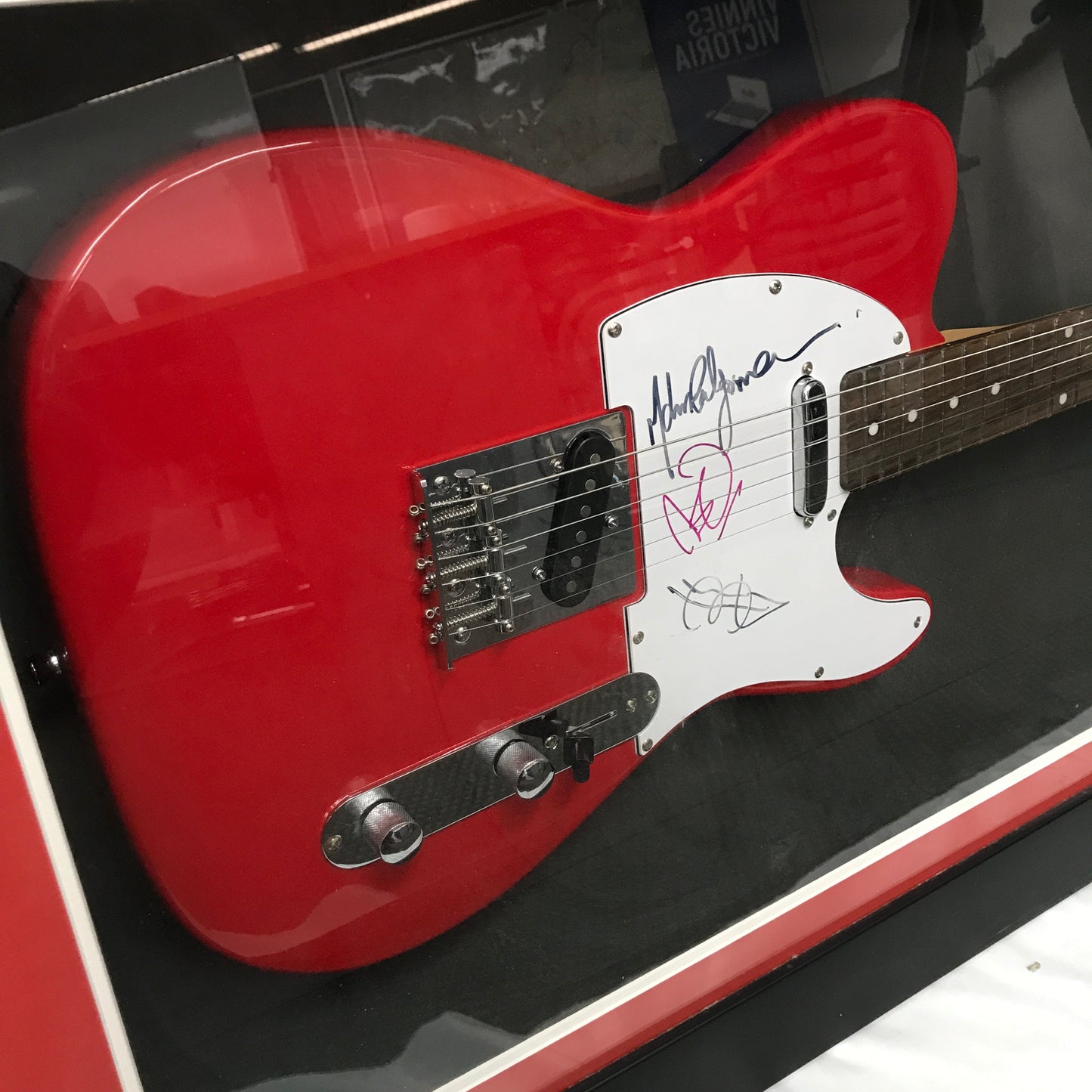 Led Zepplin Jimmy Page Robert Plant Signed Guitar Fully Framed With Certificate