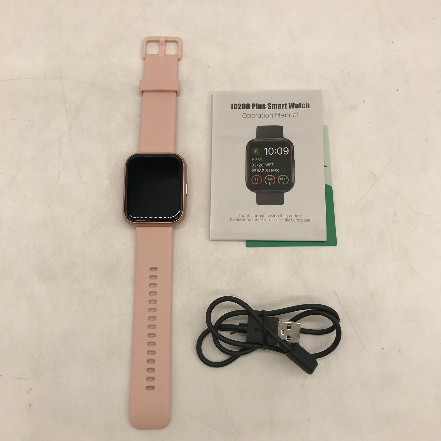 Tensky Smart Watch Rose Gold Multifunctional Wristwatch 1.8" Touch Screen