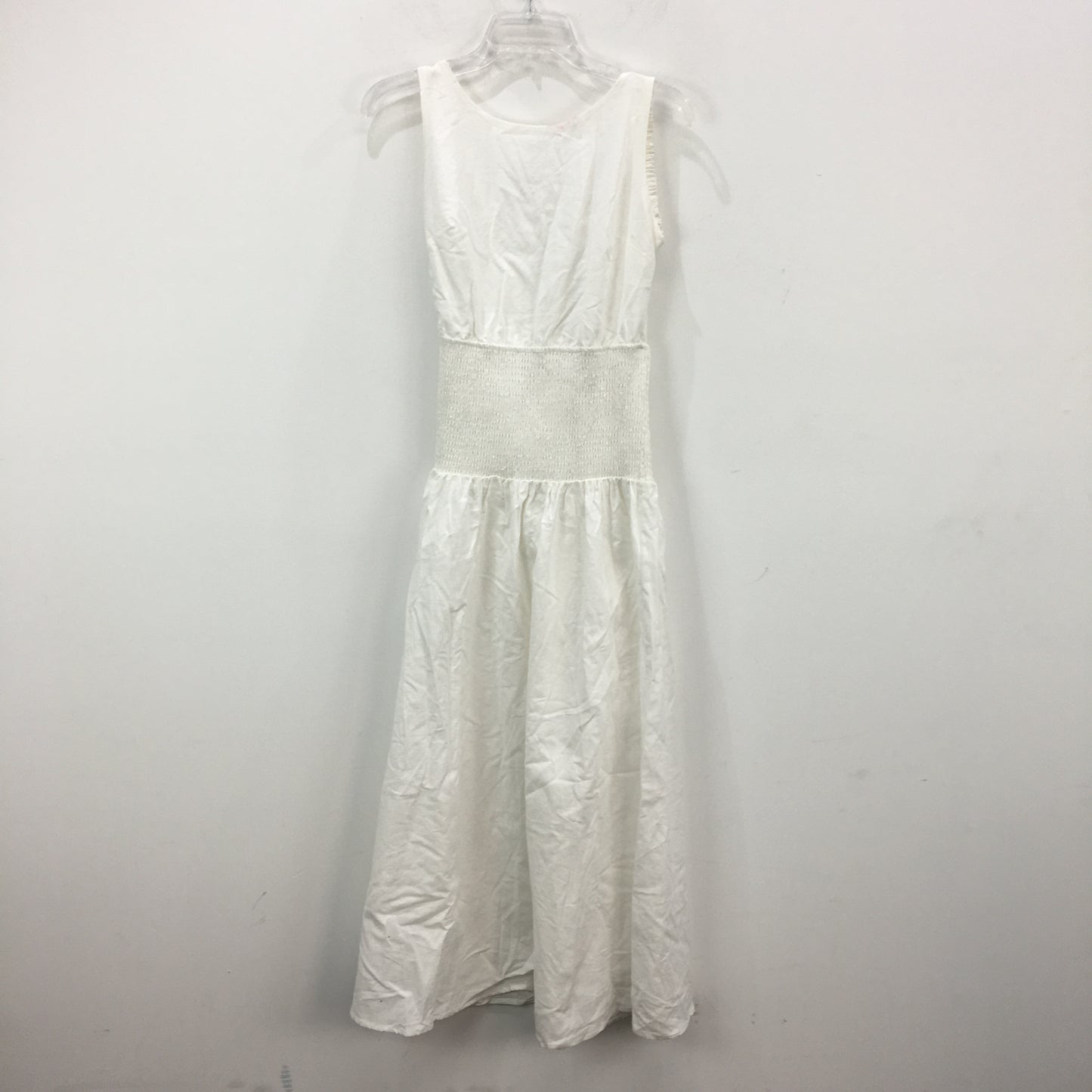 Subtitled Hally Linen White Backless Maxi Dress Ladies Size Medium NEW