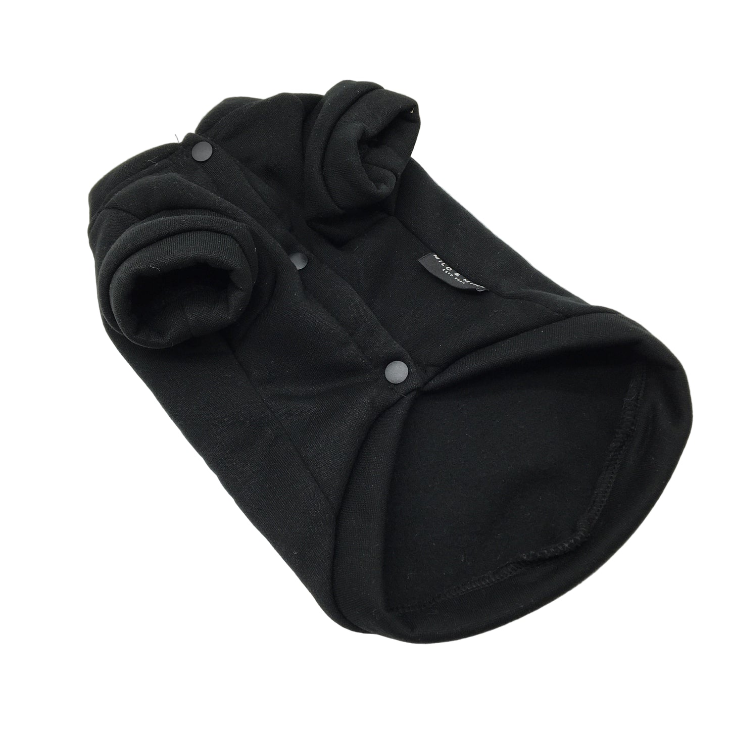 Milo & Mink 9 Pcs Black Fleece Doggy Sweater & Accessories Bundle Dog Size 2XS