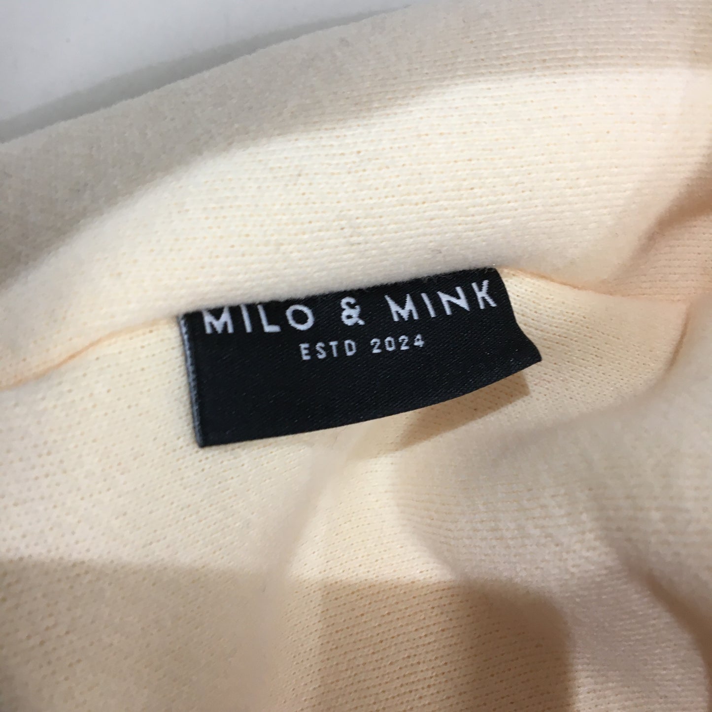 Milo & Mink Beige & Brown Collared Check Doggy Pullover Sweater Jumper Size S