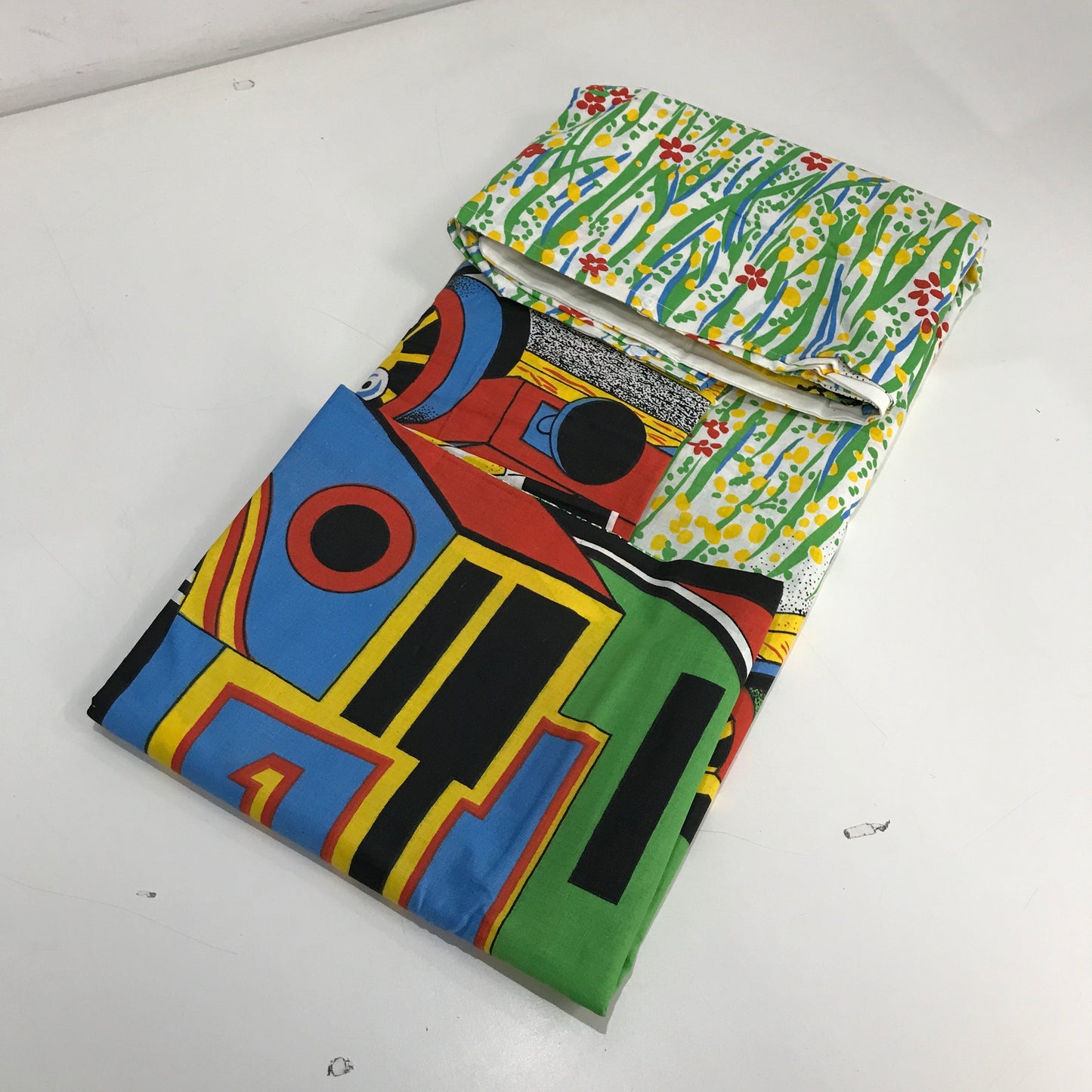 Train in a Field Quilt Cover Set Single Bed for Kids with Pillowcase NEW