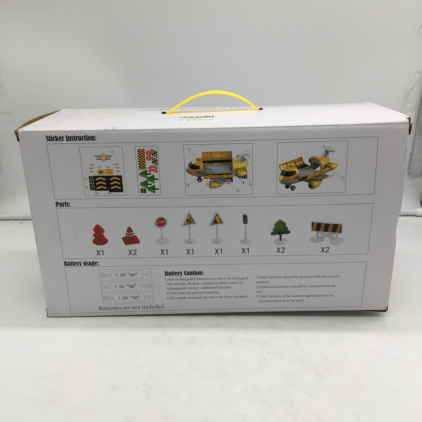 Transport Cargo Airplane Engineering Truck Total Flight Music Vehicle Toy Age 3