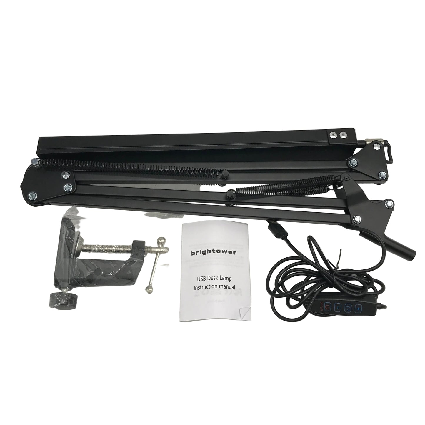 Brightower 32cm LED Metal Arm Dimmable Architect Lamp with Clamp NEW