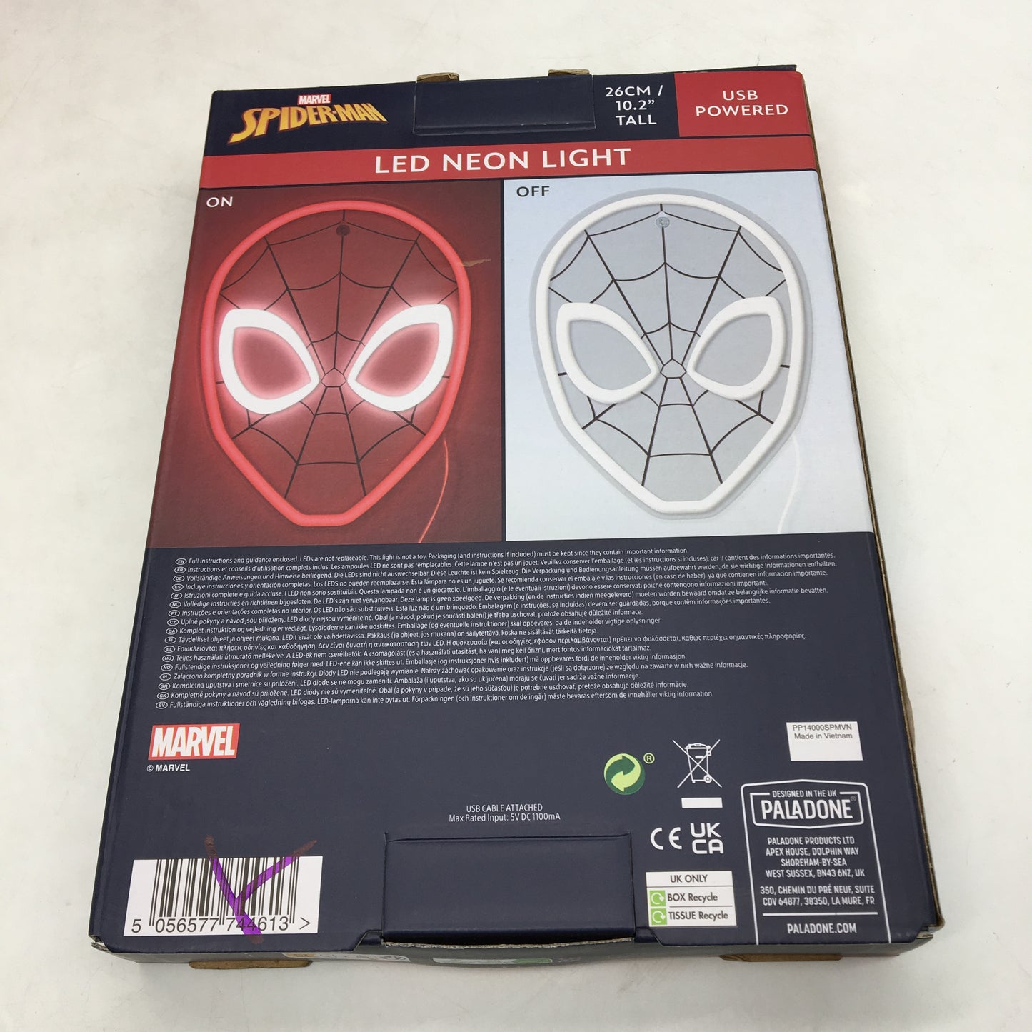 Paladone Disney Marvel Spider Man 3 Piece Wall and Table Lamp Light Bundle NEW