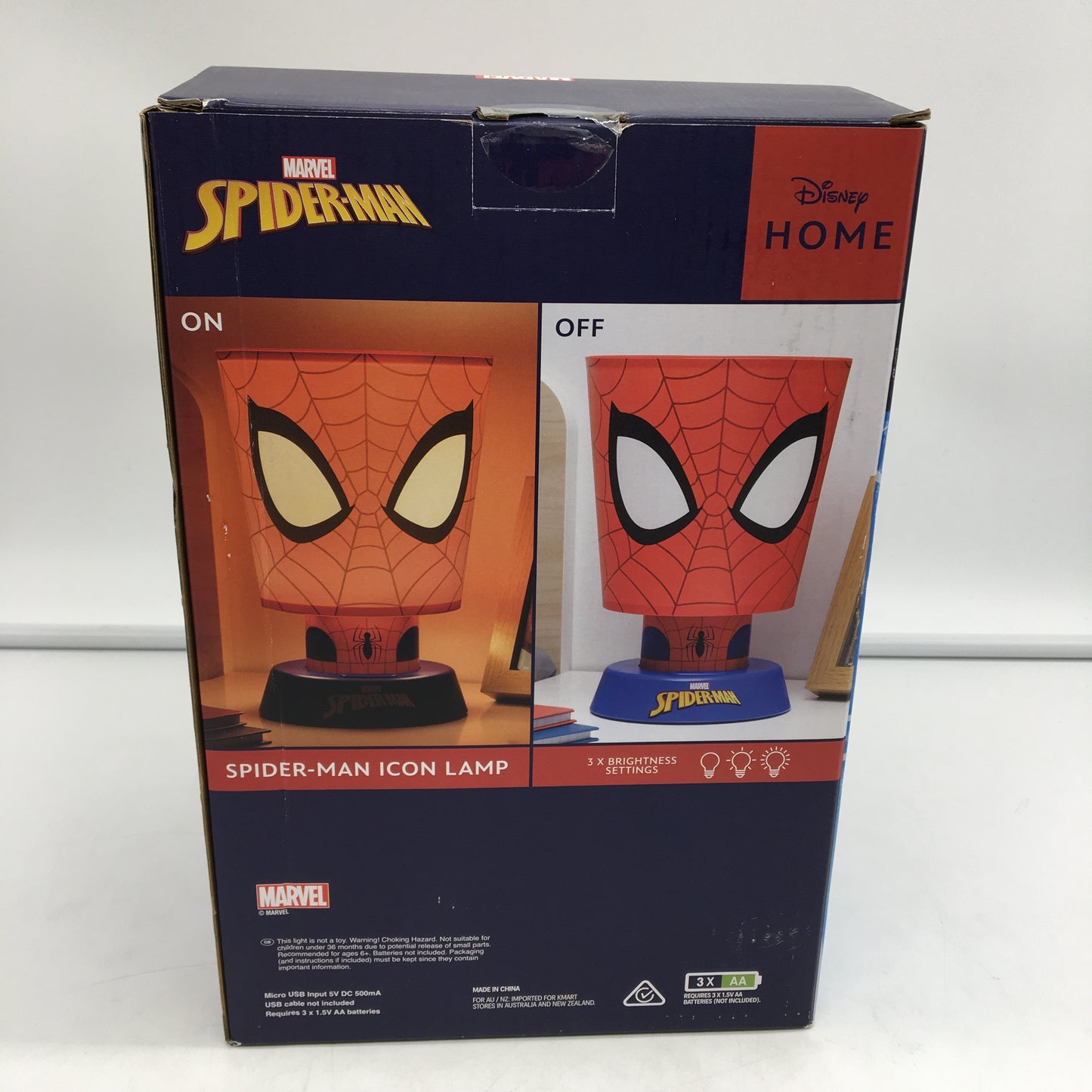 Paladone Disney Marvel Spider Man 3 Piece Wall and Table Lamp Light Bundle NEW