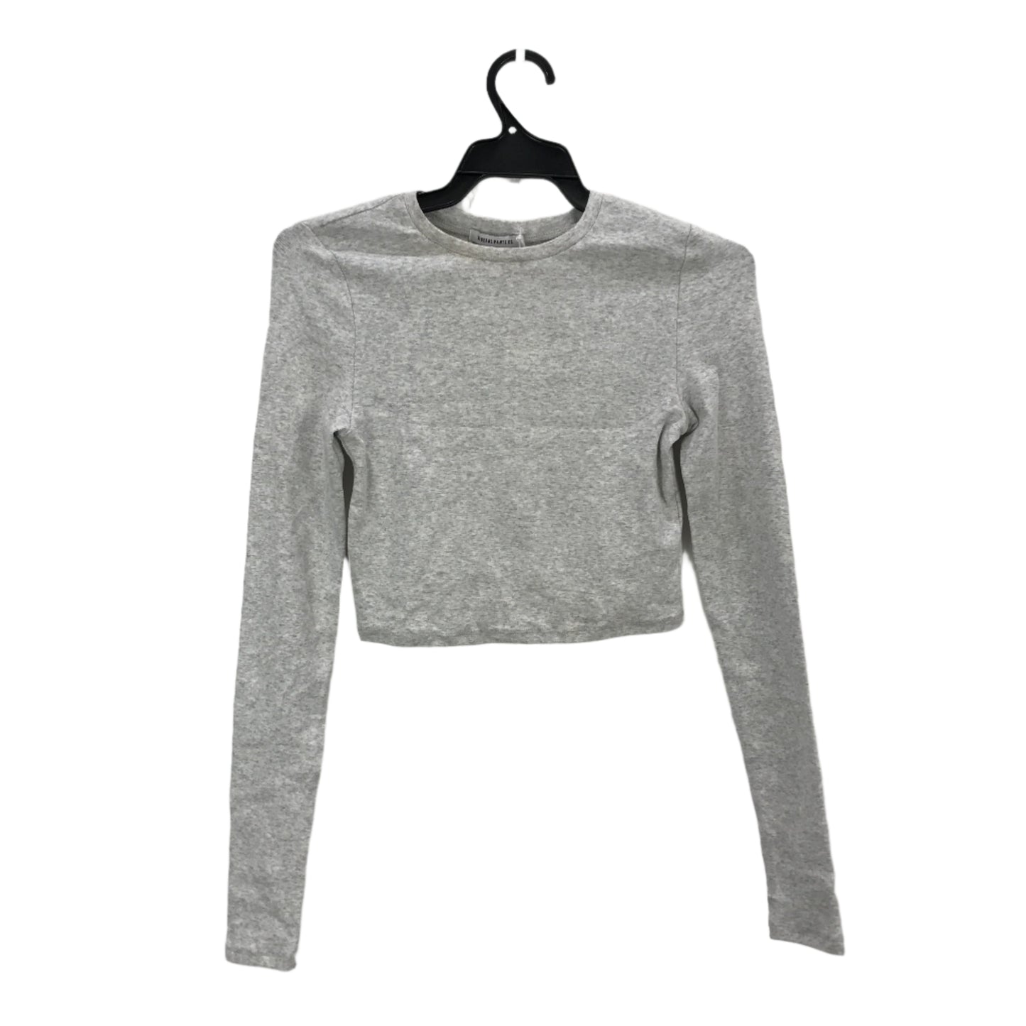 General Pants Co Grey Cotton Blend Cropped Long Sleeve Tee Ladies Size S