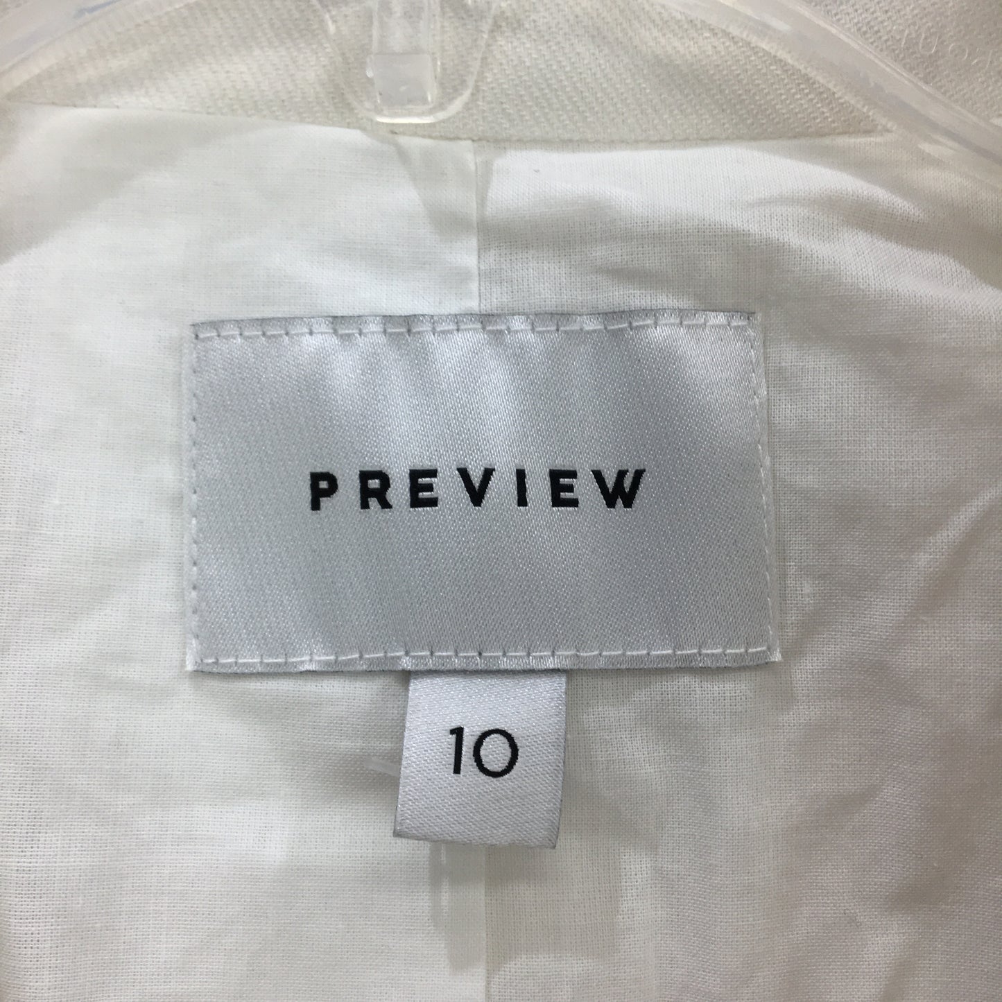 Preview White Lined Single Button Shoulder Pad Blazer Jacket Womens Size 10 NEW