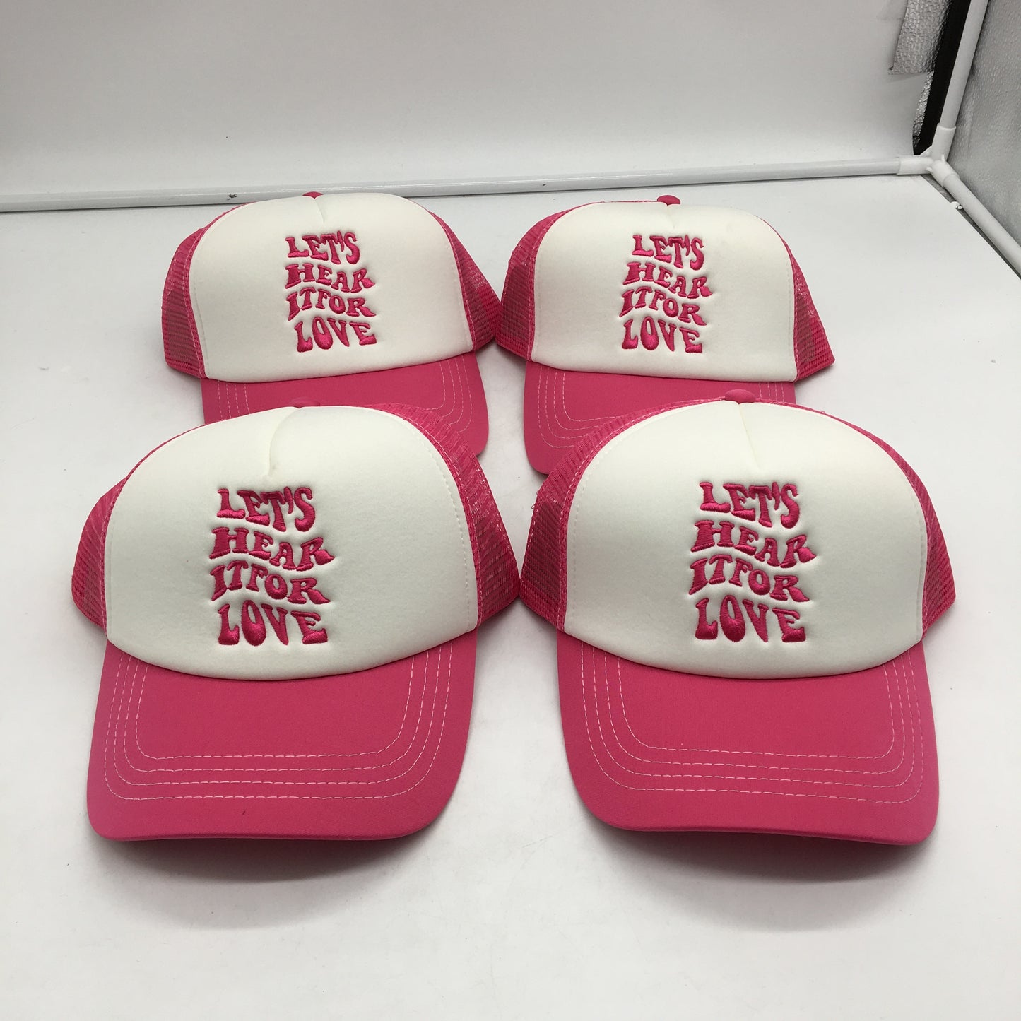 Cotton On Body 'Lets Hear It For Love' Pink Torquay Trucker Cap OSFM NEW