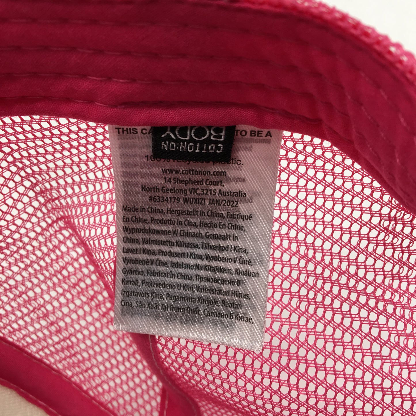 Cotton On Body 'Lets Hear It For Love' Pink Torquay Trucker Cap OSFM NEW