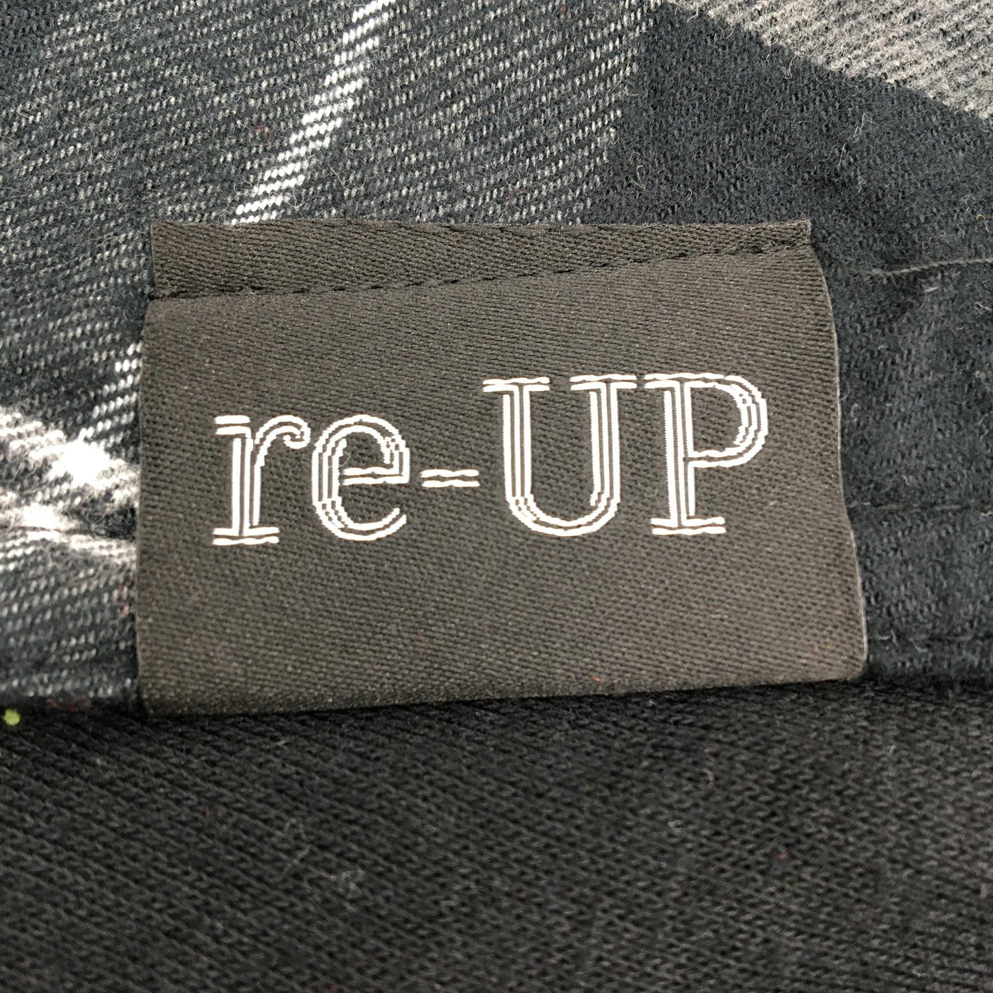 reWORKED re-UP Handcrafted Upcycled Fabrics Blue Light Flannel Shirt Size L