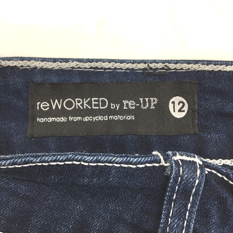 reWORKED re-UP Handcrafted Upcycled Fabrics Anml Print RaRa Mini Skirt Sz 12