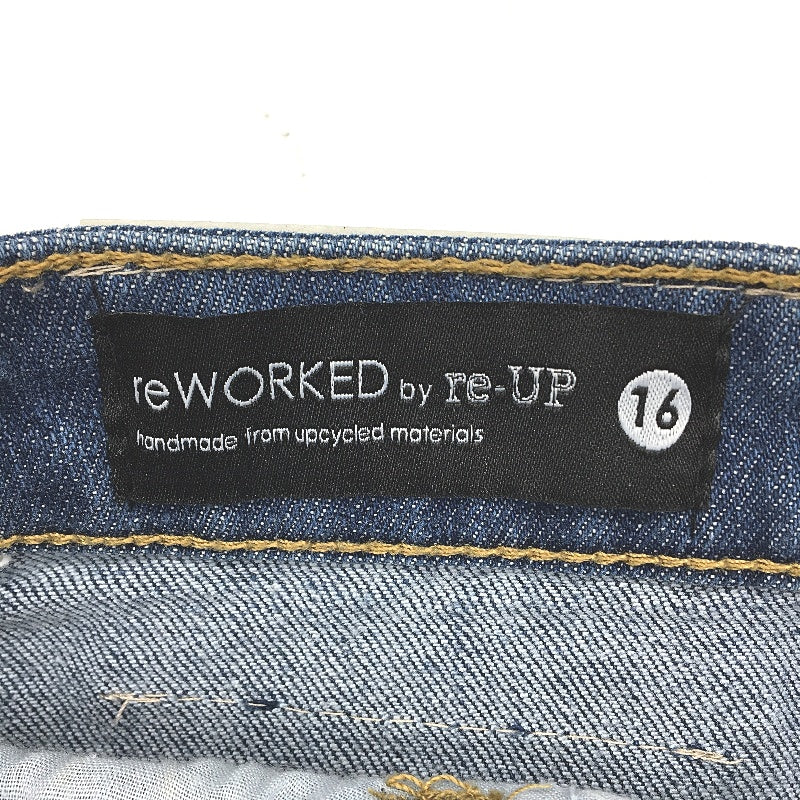 reWORKED re-UP Handcrafted Upcycled Fabrics Lilac Denm RaRa Mini Skirt Sz 16