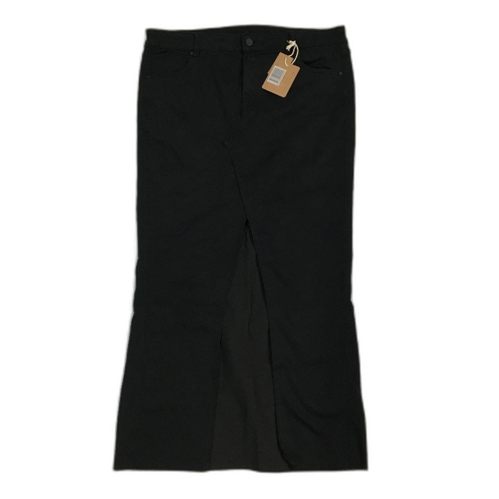 reWORKED re-UP Handcrafted Upcycled Fabrics Black Denim Ramona Skirt Size 16