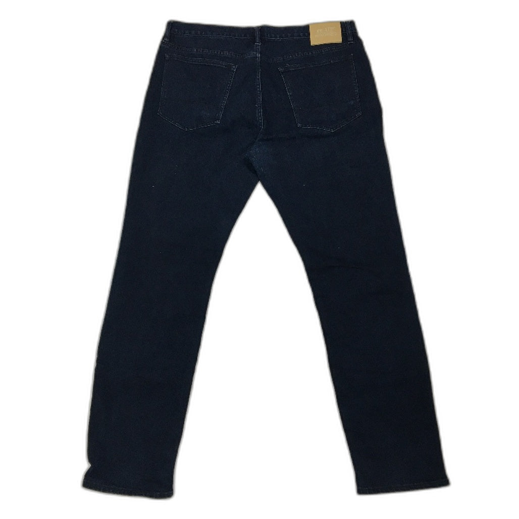 reWORKED re-UP Handcrafted Upcycled Fabrics DK Blue Alex Patch Jeans Size 36