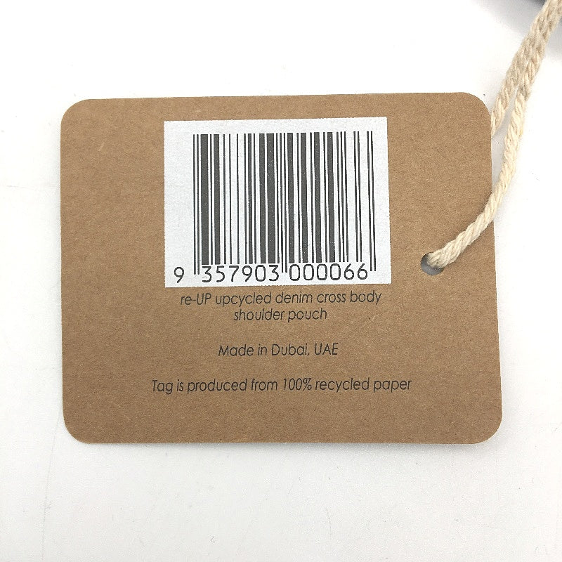 reWORKED by re-UP Handcrafted Upcycled Fabrics Denim Cross Body Shoulder Pouch