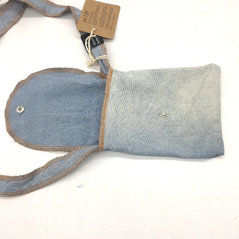 reWORKED by re-UP Handcrafted Upcycled Fabrics Denim Cross Body Shoulder Pouch