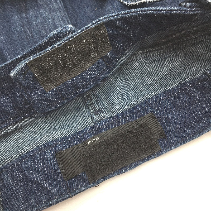 reWORKED by re-UP Handcrafted Upcycled Fabrics Drk Blue Denim Tote Style Handbag