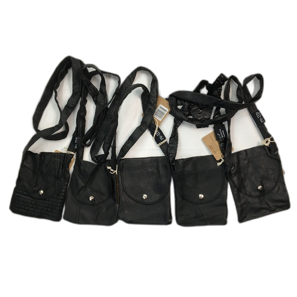 reWORKED by re-UP Handcrafted Upcycled Fabrics Leather Look Body Shoulder Pouch