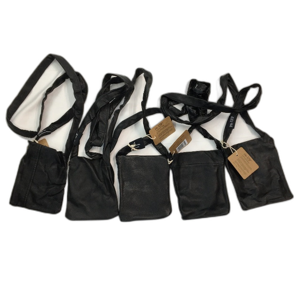 reWORKED by re-UP Handcrafted Upcycled Fabrics Leather Look Body Shoulder Pouch