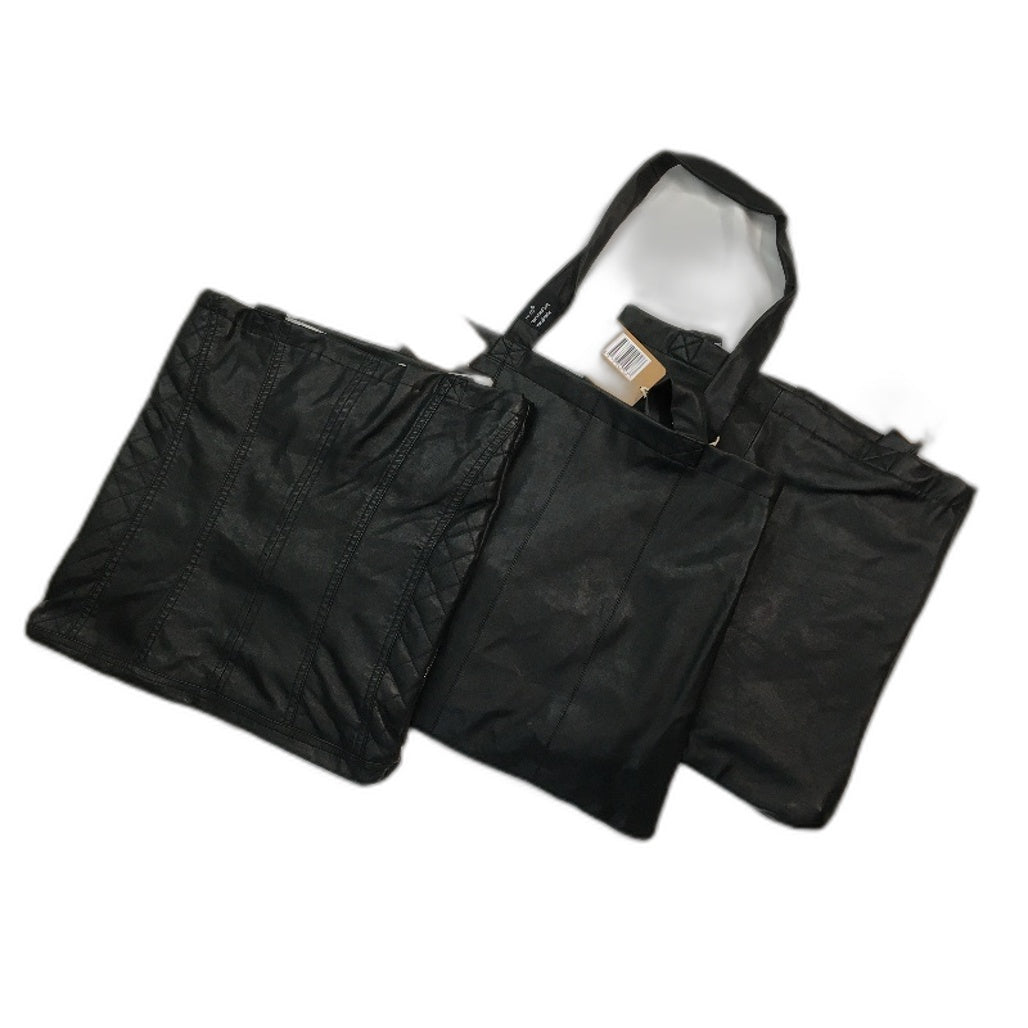 reWORKED by re-UP Handcrafted Upcycled Fabrics Roxy Leather Look Tote Handbag