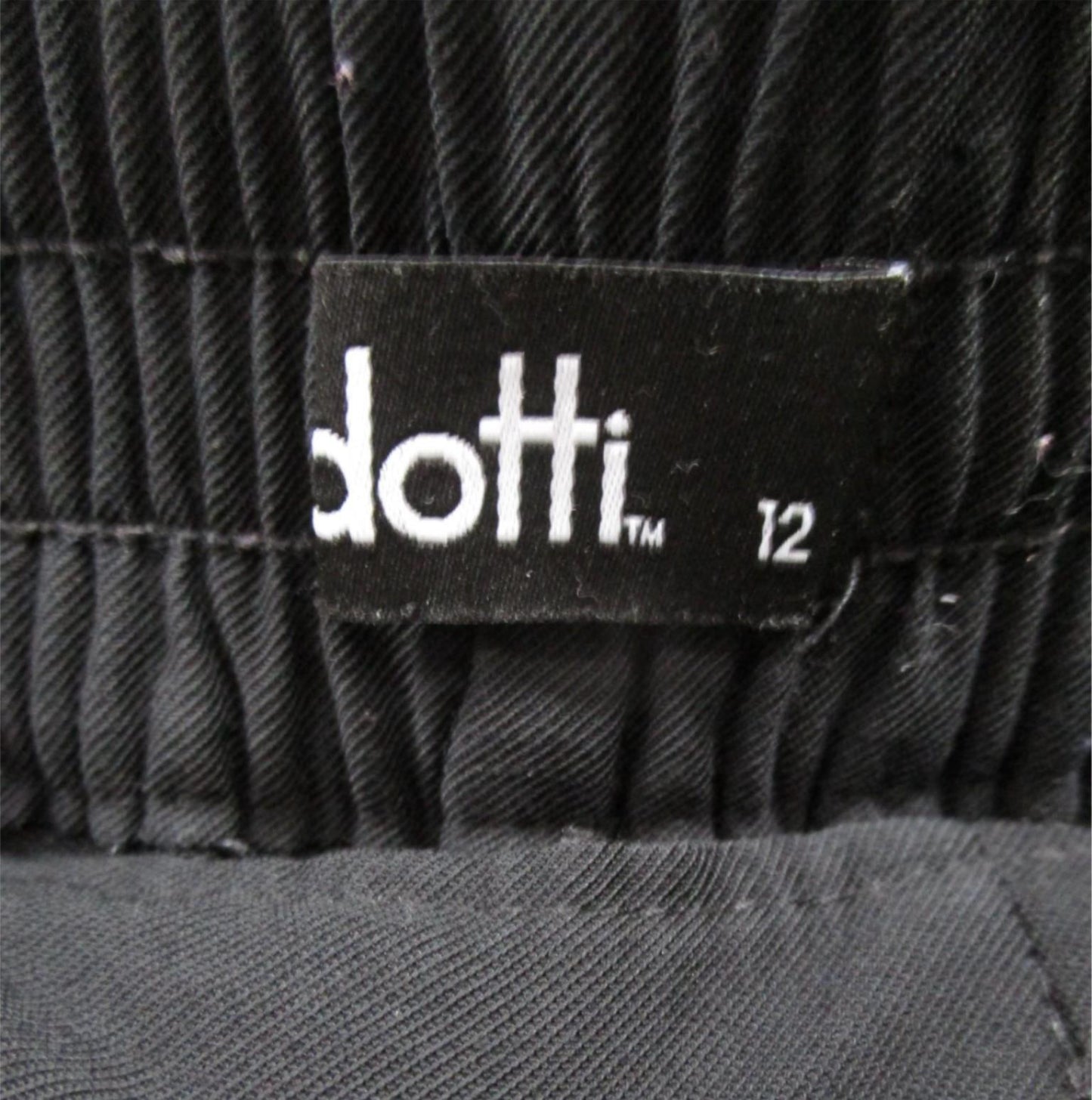 Dotti Black Wide Band Drawstring Comfortable Pants Ladies Size 12