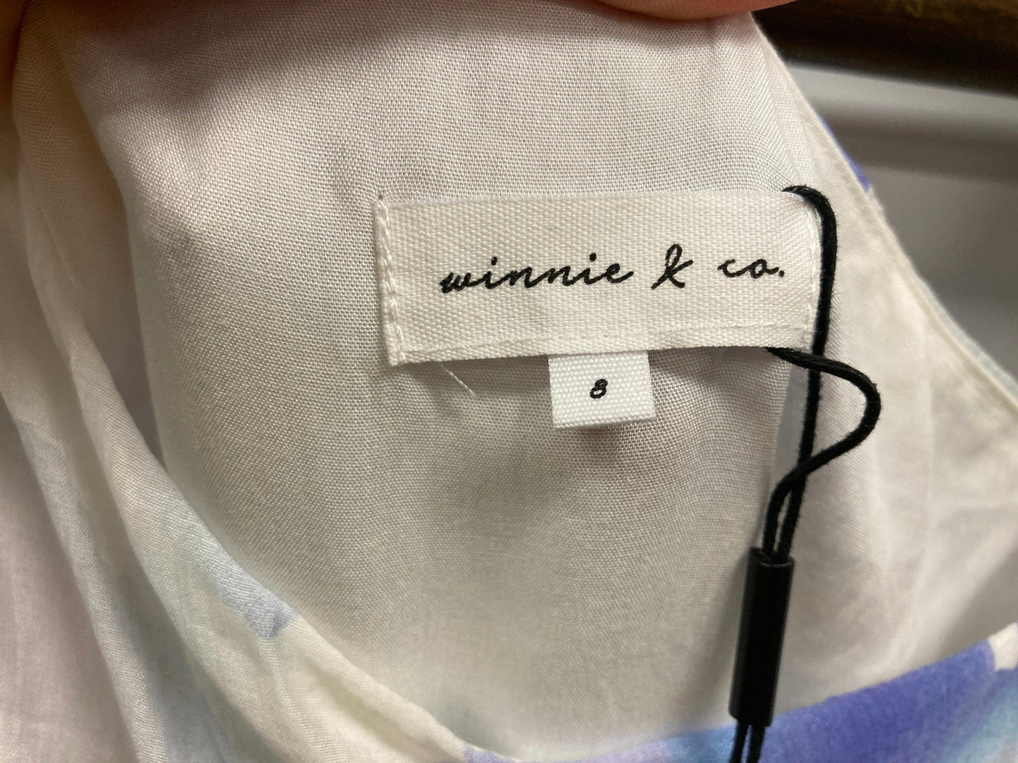 Winnie & Co Lined Light Pastel Dress With Side Cut Out Ladies Sz 8 NEW