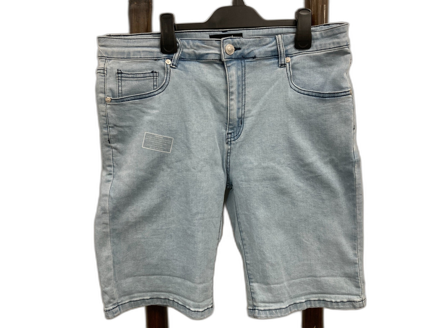 Jay Jays Slim Roll Up Cuff Zip Up Light Wash Shorts Blue Mens Sz 36 NEW