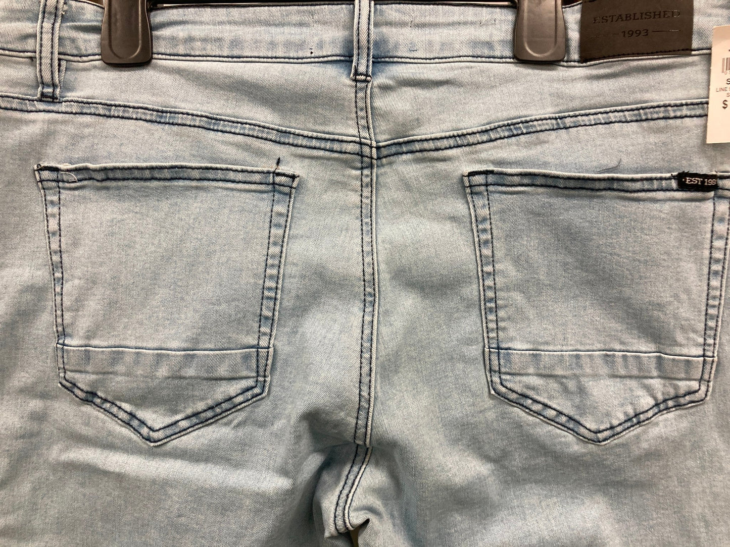 Jay Jays Slim Roll Up Cuff Zip Up Light Wash Shorts Blue Mens Sz 36 NEW