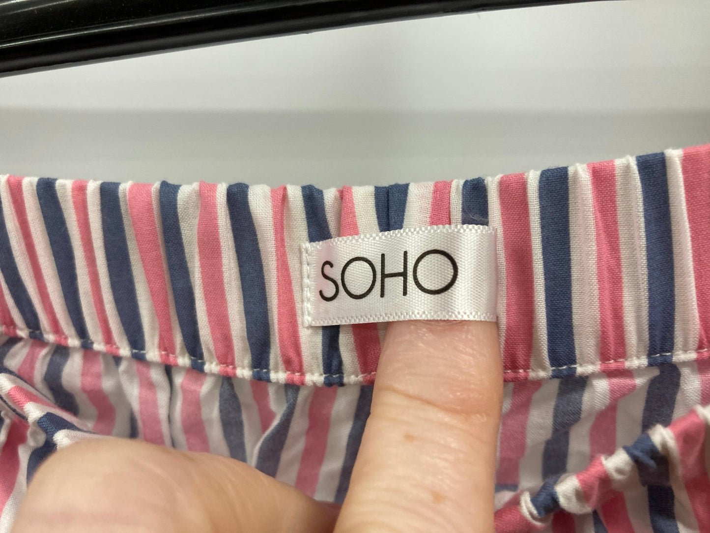 Soho 2 Piece Cotton Blend Pajama Set, Top & 3/4 Bottoms Ladies Sz S NEW