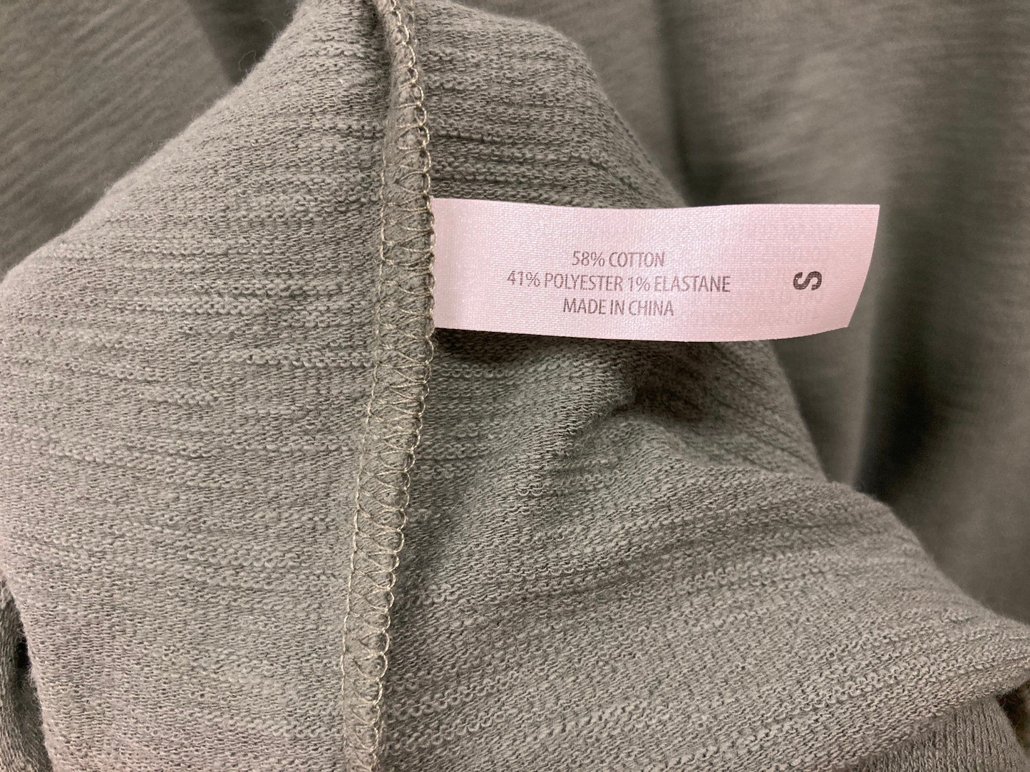 Chloe & Lola Loungewear L/Sleeve Top Cotton Blend Green Ladies Sz S NEW