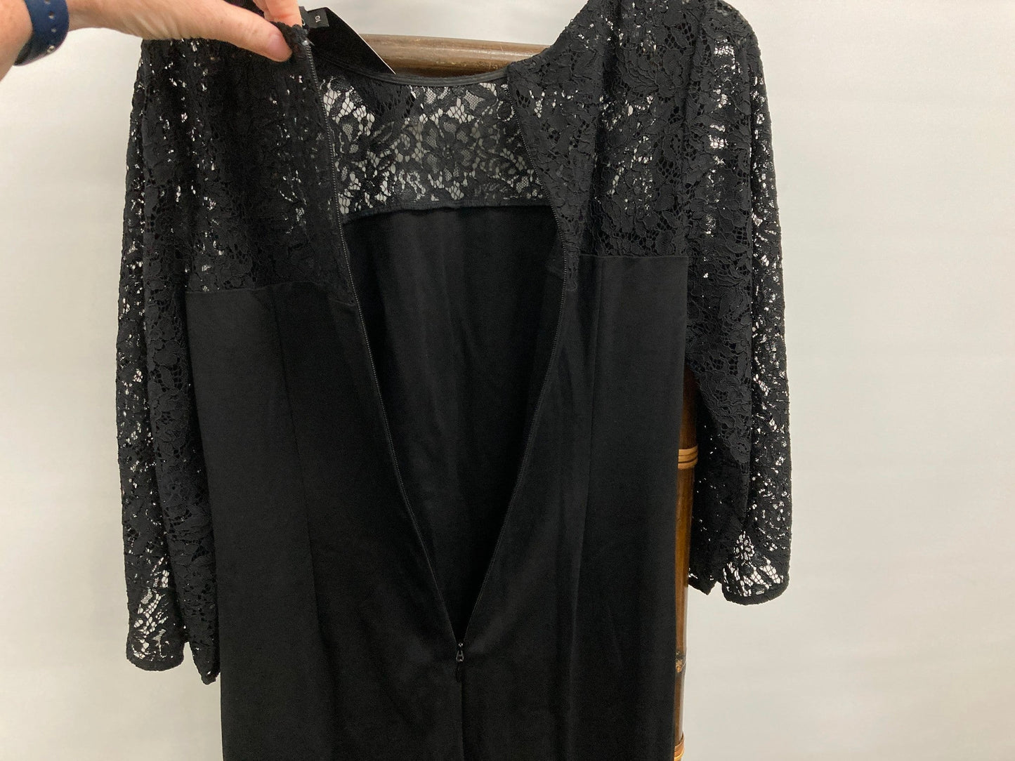 Collection Lace Top & Sleeves Stretch Body Black Dress Ladies Sz 10 Rp$99.95 NEW