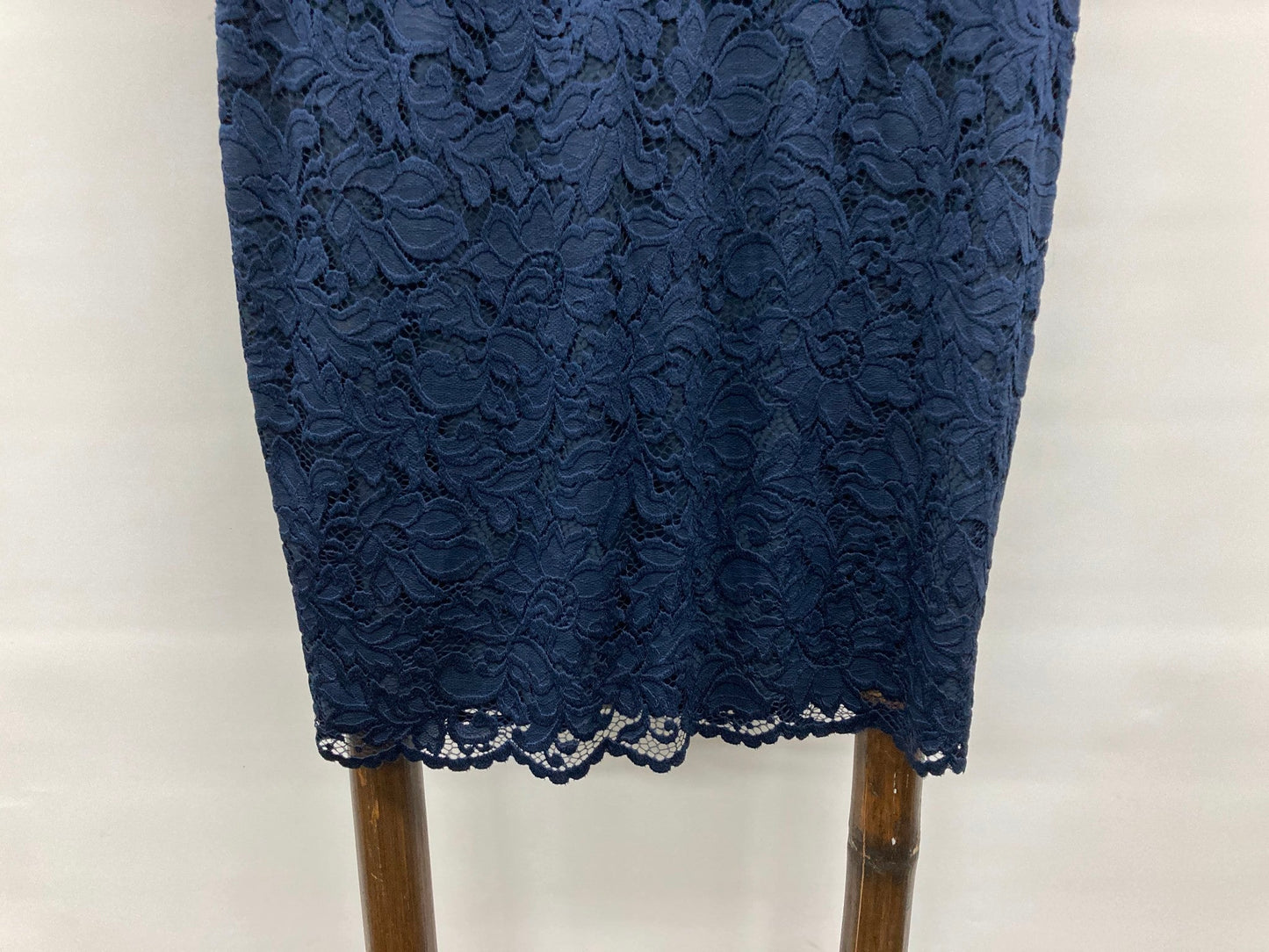 Portmans S/Sleeve Floral Lace Look Navy Dress Ladies Sz 16