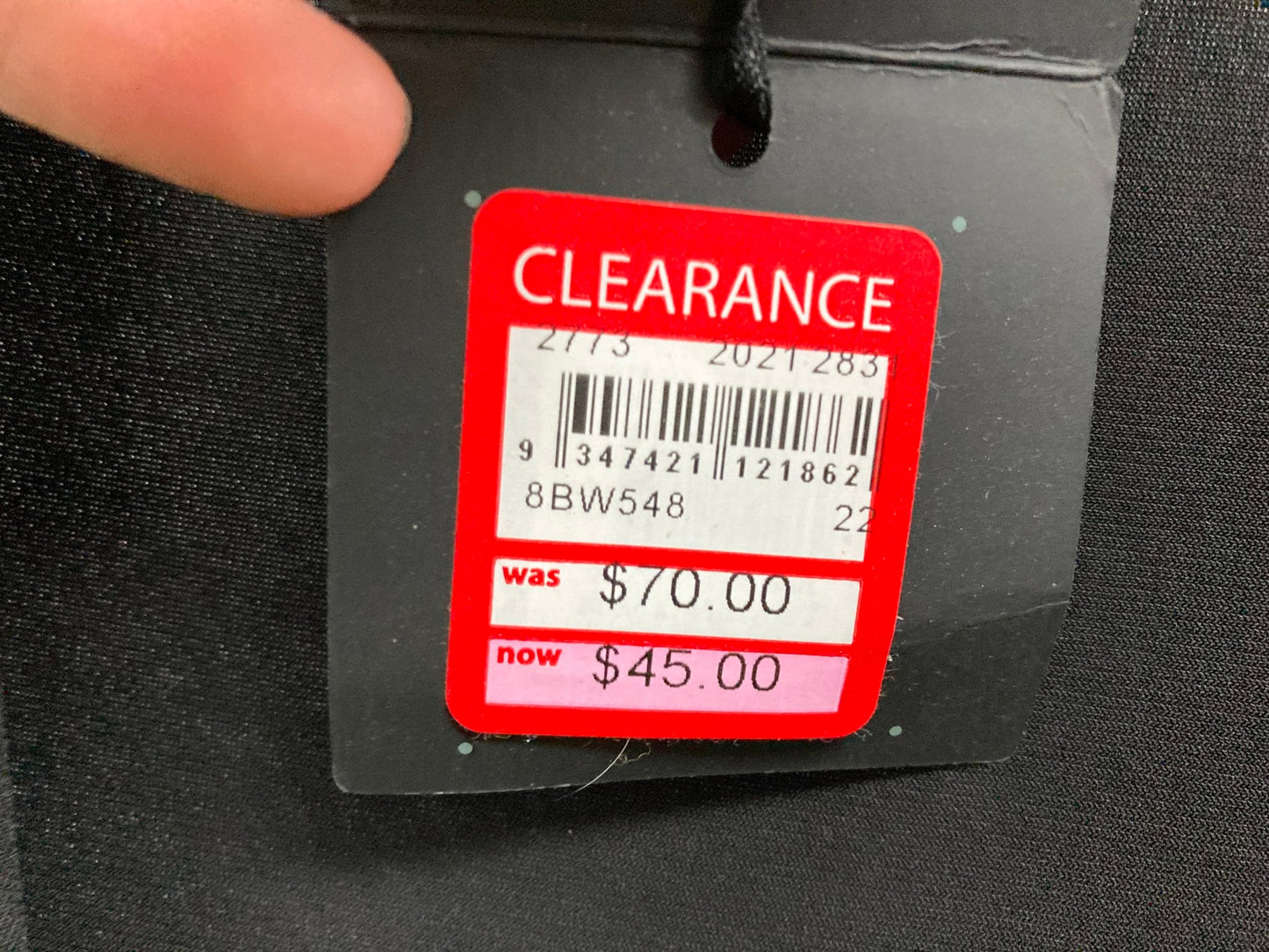 Basque Cross-Over Stretchy Relaxed Black Dress Ladies Sz 22 NEW