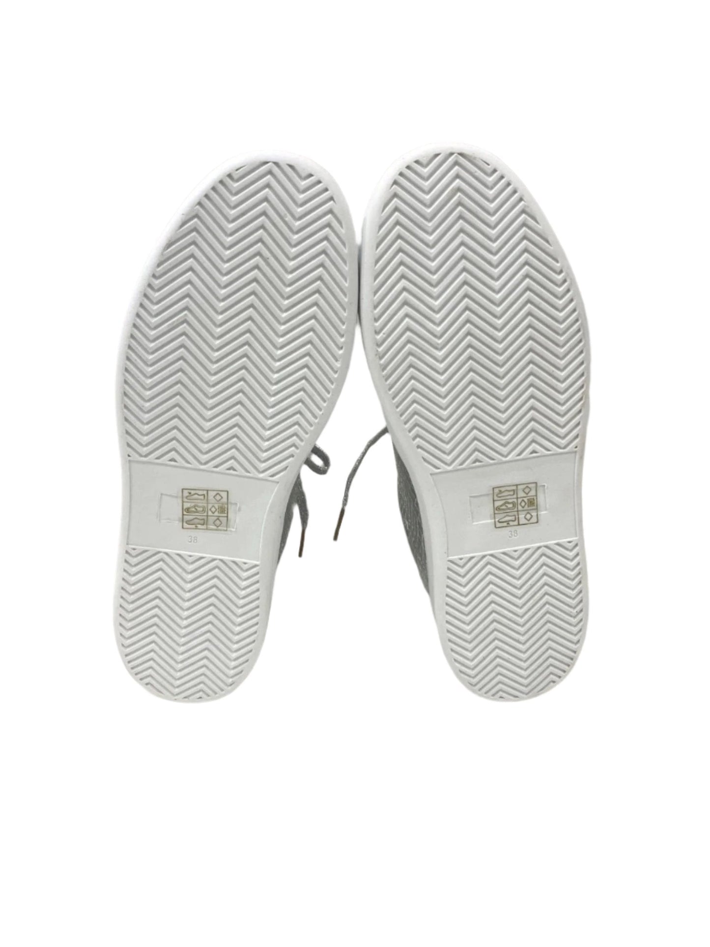 Threadz Silver Metallic Star White Sneakers Ladies Various Sizes NEW