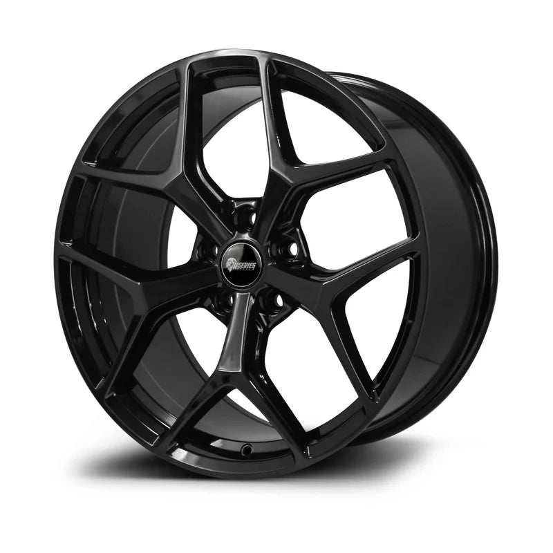Wheelsape RSeries GTS 20" P45 9.5J V-Tape Cast Made Gloss Black Single Rim NEW