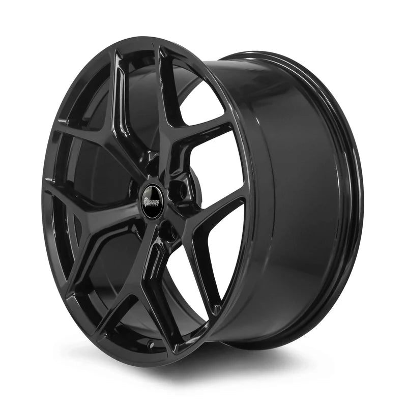 Wheelsape RSeries GTS 20" P45 9.5J V-Tape Cast Made Gloss Black Single Rim NEW