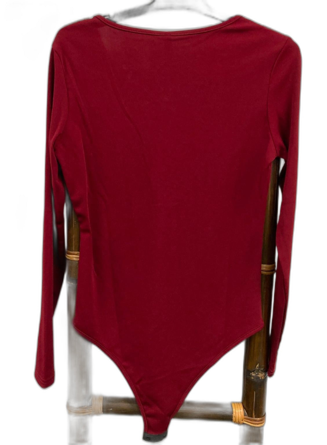 Zaful Forever Young, L/Sleeve Burgundy Body Suit Ladies Sz M NEW