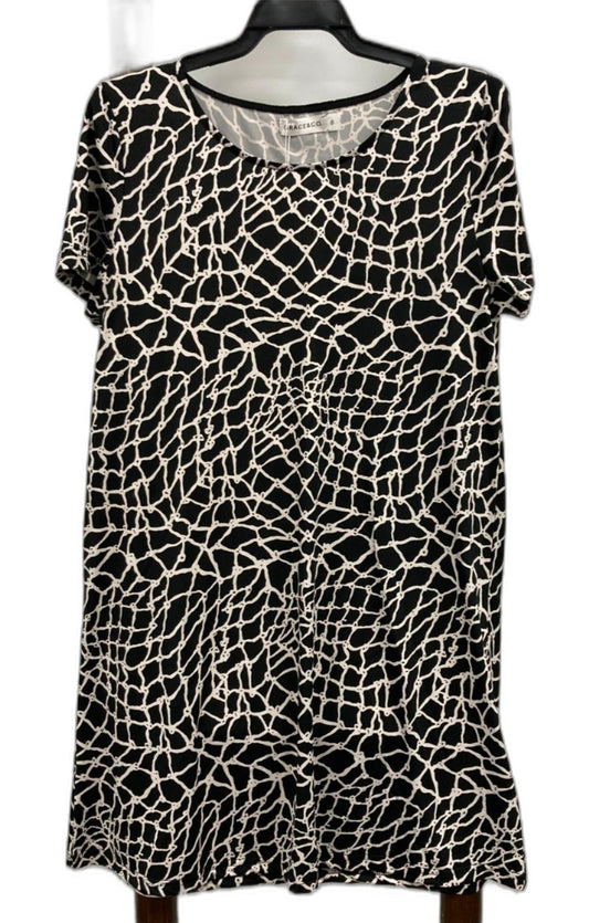 Grace & Co Stretchy Straight Line Black & White Dress Ladies Sz 8 NEW