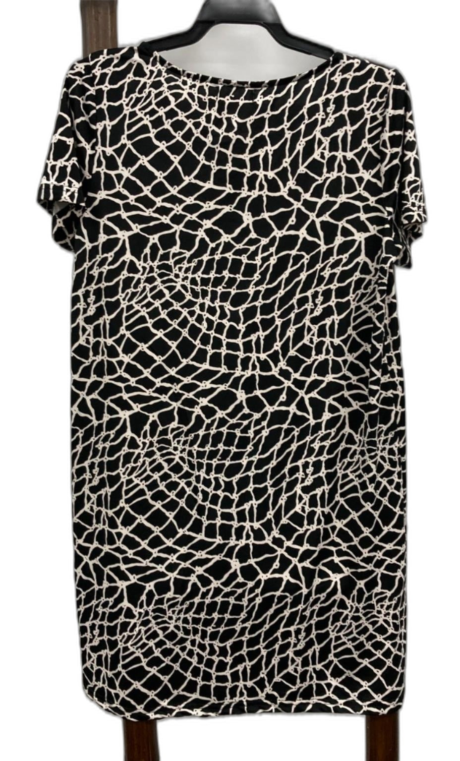 Grace & Co Stretchy Straight Line Black & White Dress Ladies Sz 8 NEW