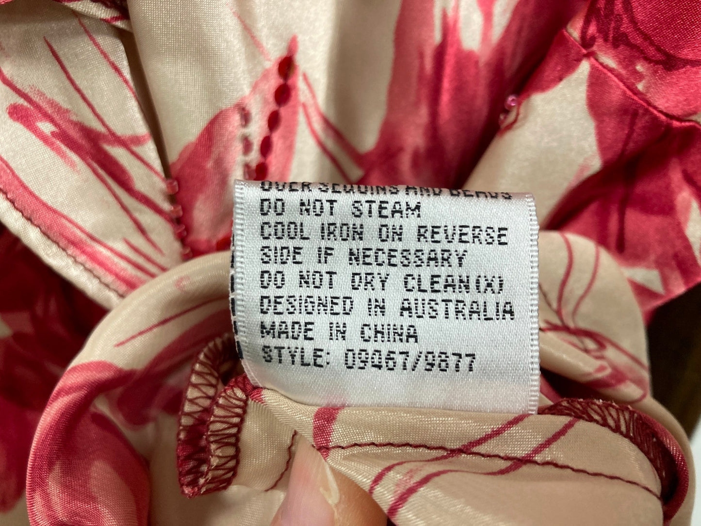 Rockmans Beaded Ruffle Blouse Gold/Raspberry Ladies Sz 18 *W/Tags NEW