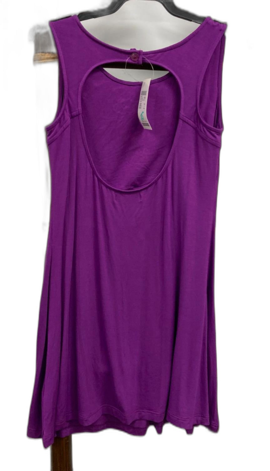 Ishka Embroidered Collar Small Purple/Green Tank Dress Ladies Sz S NEW